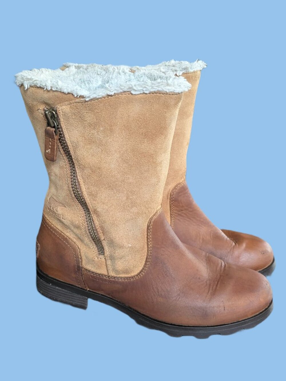 Sorel Women's Suede & Leather Waterproof Snow Boots - Size 7